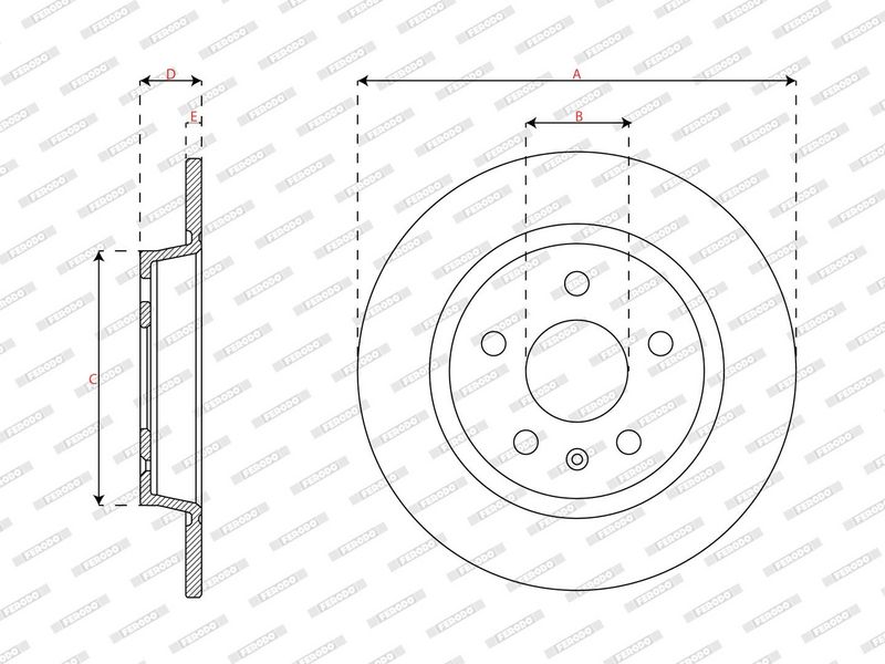 Remschijf set (2 stuks) Achter Links/Rechts past: MG ZS Electric 03.19-