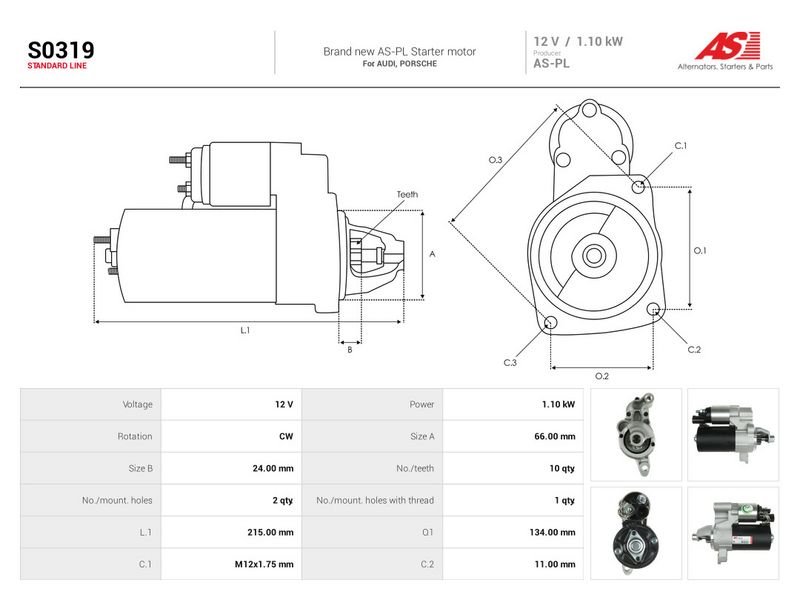 This part match OEM code: 06H911021H