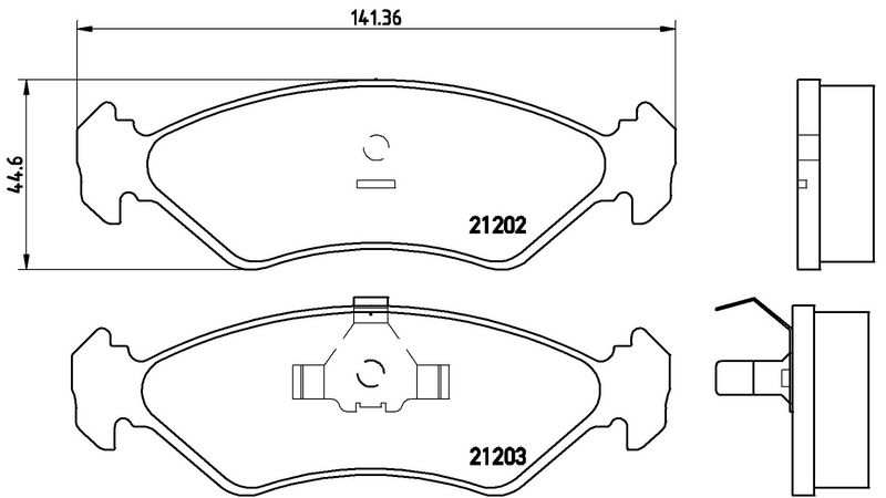 BREMBO P24028 Brake Pad Set, disc brake