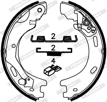 FERODO FSB4062 Brake Shoe Set, parking brake