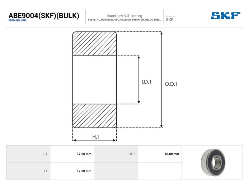 This part match OEM code: 6203-SS