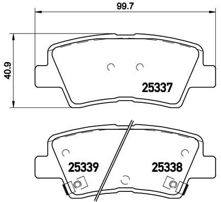 BREMBO fékbetétkészlet, tárcsafék P 30 067