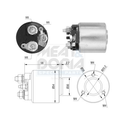 MEAT & DORIA Magneetschakelaar, startmotor 46212