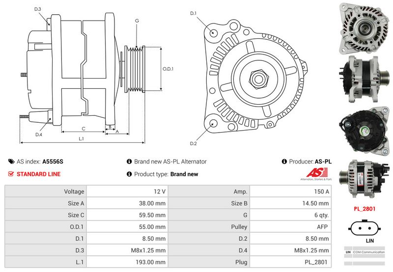 AS-PL A5556S Alternator