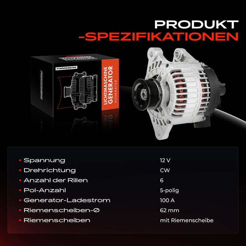 Frankberg 5481FB0001988 Alternator