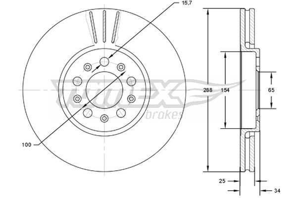 TOMEX Brakes féktárcsa TX 72-04