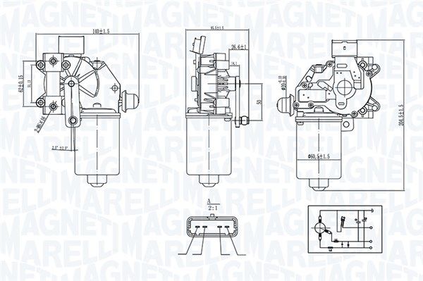 MAGNETI MARELLI törlőmotor 064377400010