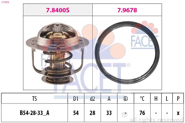 FACET Thermostaat, koelvloeistof 7.7934