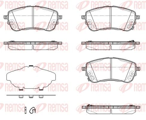 REMSA TOYOTA комплект передний тормозных колодок COROLLA 19-