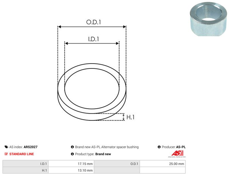 AS-PL ARS2027 Repair Set, alternator