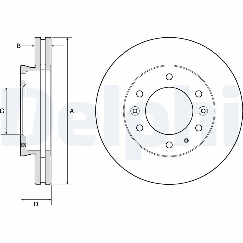 Тормозной диск DELPHI BG9140C