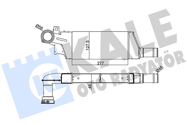 KALE OPEL інтеркулер Combo Tour,Corsa C 1.3/1.7CDTI