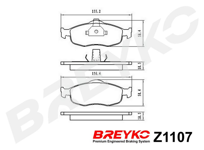 DAVID VASCO Z1107 Brake Pad Set, disc brake