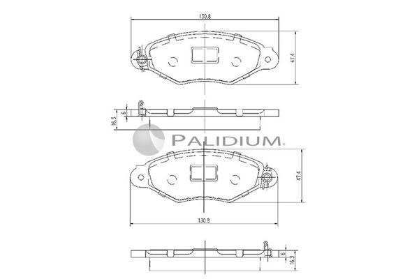ASHUKI by Palidium fékbetétkészlet, tárcsafék P1-1108