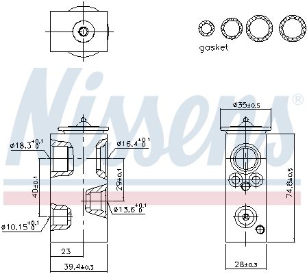 NISSENS 999574 Expansion Valve, air conditioning
