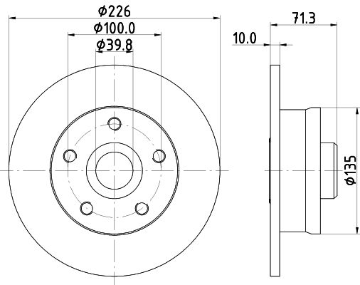 HELLA PAGID 8DD 355 113-411 Brake Disc