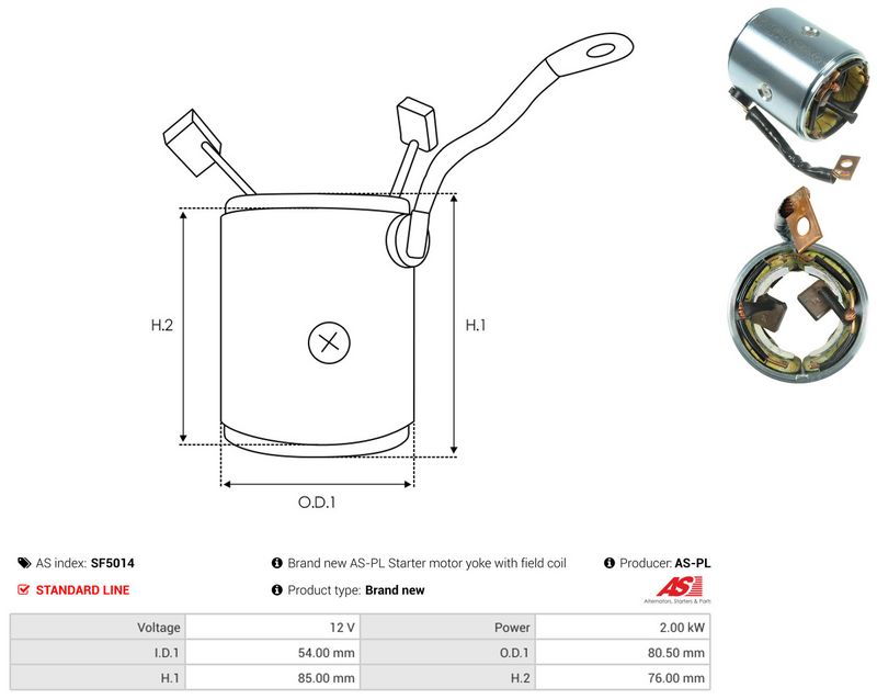 AS-PL SF5014 Field Winding, starter