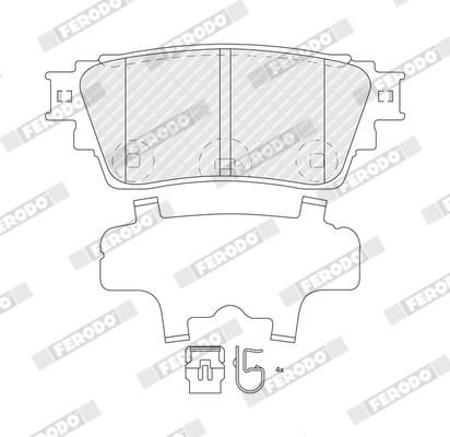 FERODO FDB5540 Brake Pad Set, disc brake