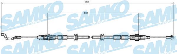 Тросовий привод, стоянкове гальмо, Samko C0969B