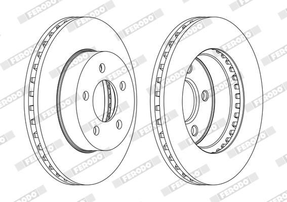 FERODO Disque de frein DDF1184C