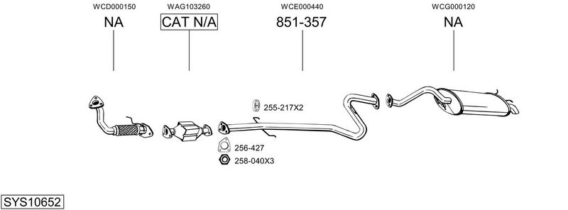 SISTEM DE ESAPAMENT BOSAL SYS10652