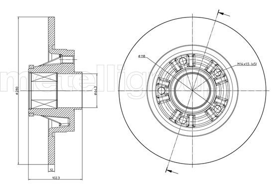 METELLI 23-0844 Brake Disc