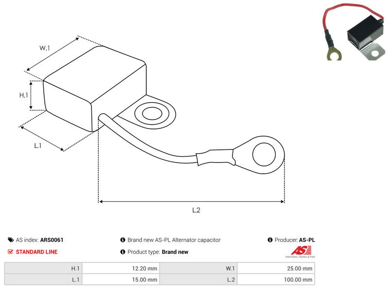 AS-PL ARS0061 Repair Set, alternator