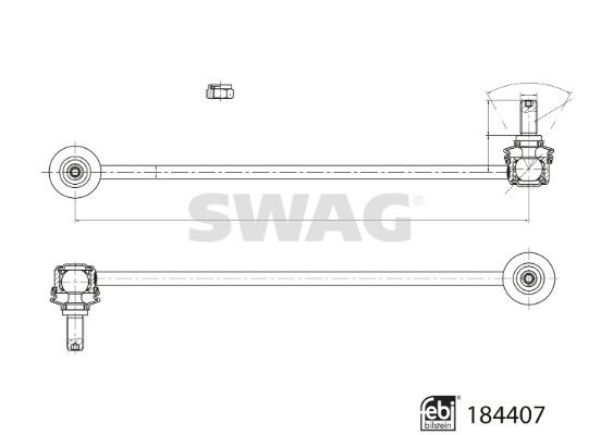 SWAG Rúd/kar, stabilizátor 33 10 9364