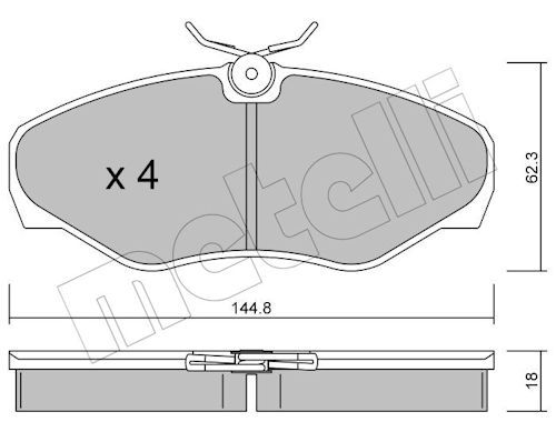 Plaquettes+de+frein+à+disque METELLI 22-0338-2