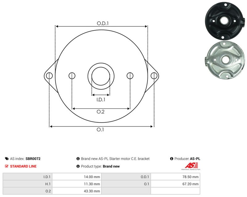 AS-PL SBR0072 Starter Lid, carburettor