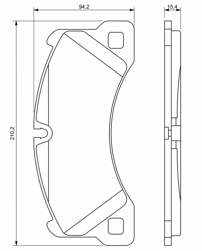 Piduriklotsi komplekt, ketaspidur, BOSCH 0 986 494 206