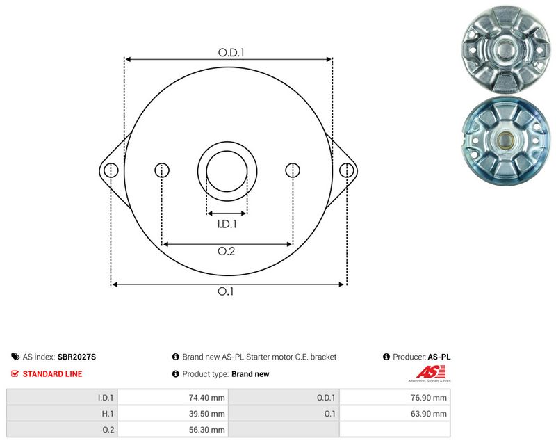 AS-PL SBR2027S Starter Lid, carburettor