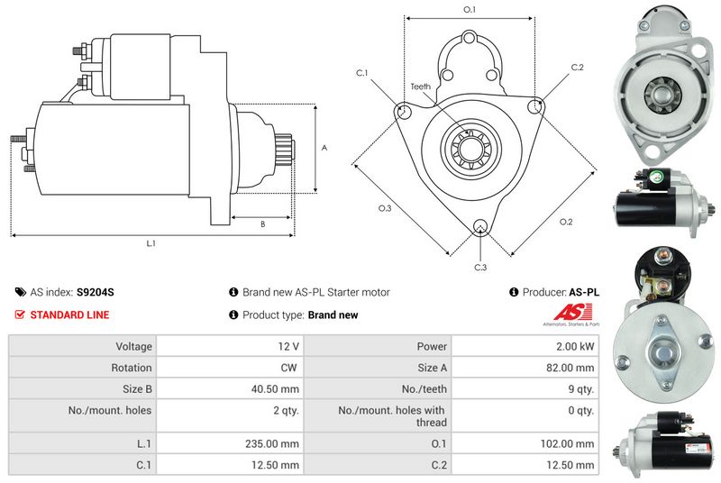 AS-PL S9204S Starter