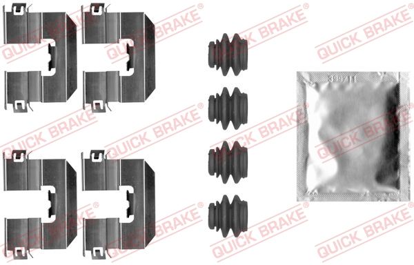 Комплект приладдя, накладка дискового гальма, Quick Brake 109-0080