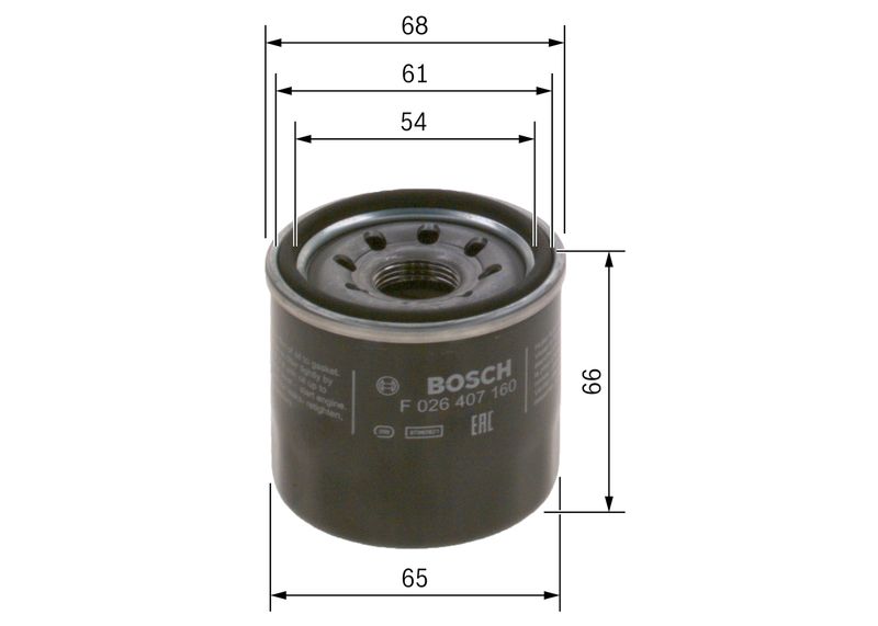 BOSCH F 026 407 160 Oil Filter