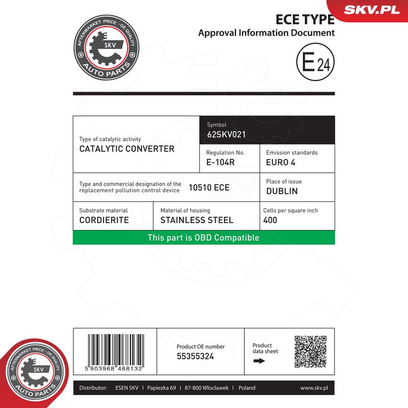 Katalüsaator, ESEN SKV 62SKV021