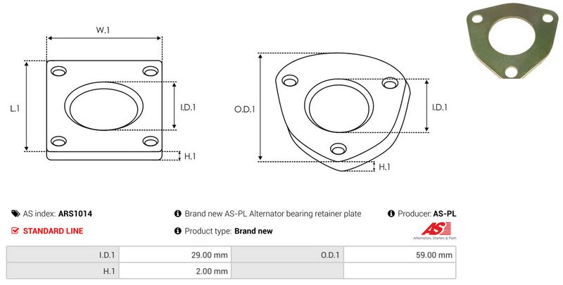 AS-PL ARS1014 Repair Set, alternator