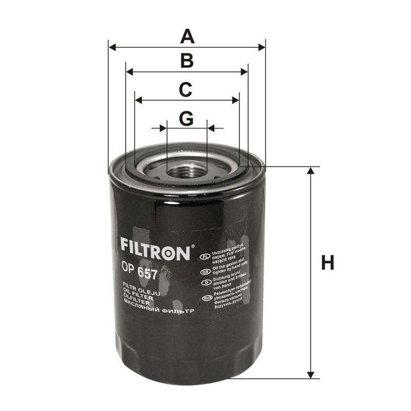 Õlifilter, FILTRON OP 657