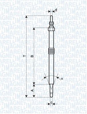 Свічка розжарювання, Magneti Marelli 062900026304