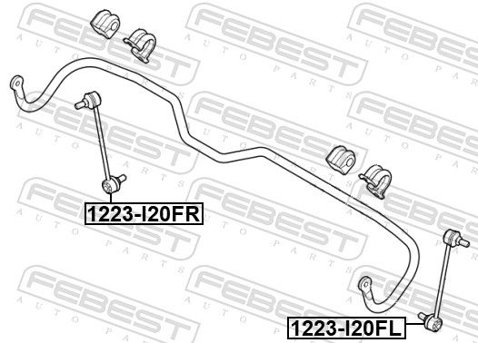 Тяга/стійка, стабілізатор, Febest 1223I20FR