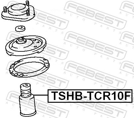 FEBEST TSHB-TCR10F Protective Cap/Bellow, shock absorber