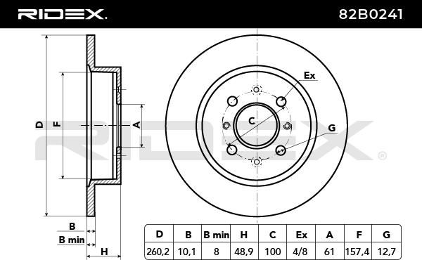 спирачен диск RIDEX