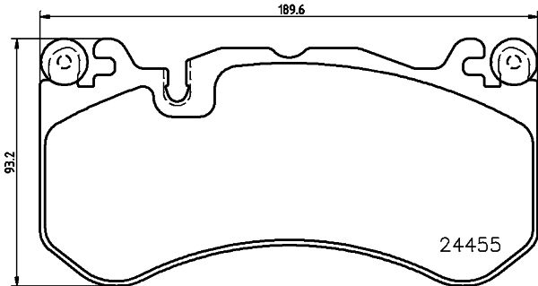 Комплект гальмівних накладок, дискове гальмо, Hella 8DB355040-091