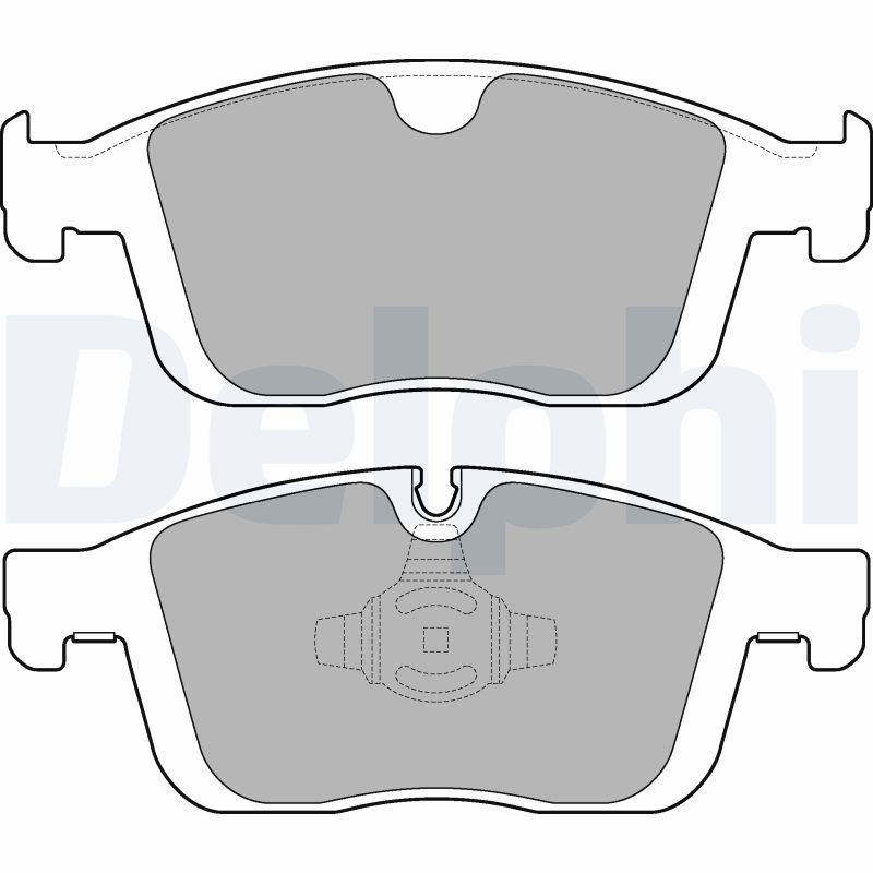 Комплект гальмівних накладок, дискове гальмо, Delphi LP3258
