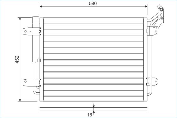 Конденсатор, кондиционер VALEO 814091 на VW TIGUAN (5N_)