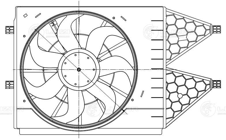 Вентилятор, система охолодження двигуна, Luzar LFK1853