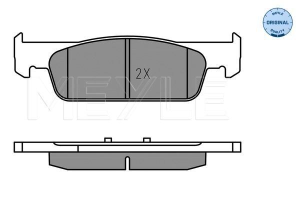 Комплект гальмівних накладок, дискове гальмо, Meyle 0252573817