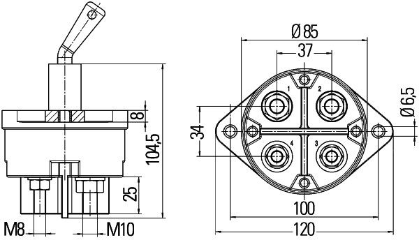 Hauptschalter Batterie HELLA für CLAAS - 2