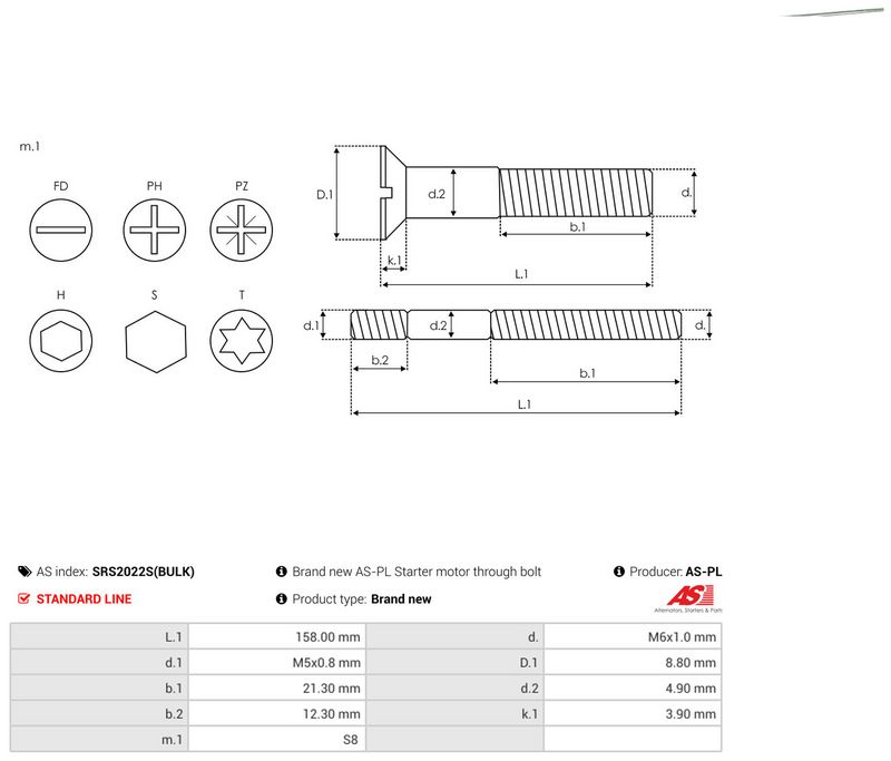 AS-PL SRS2022S(BULK) Repair Set, alternator