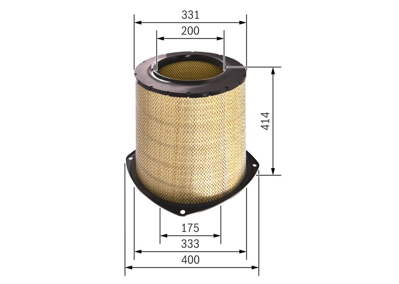 BOSCH F 026 400 207 Air Filter